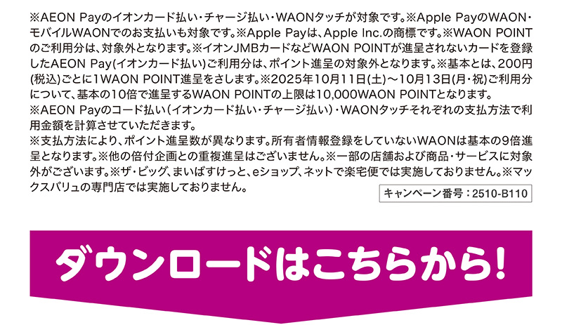 AEON Payポイント10倍