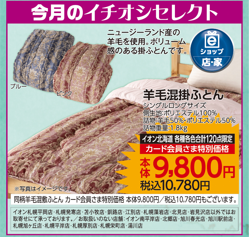 羊毛混掛ふとん