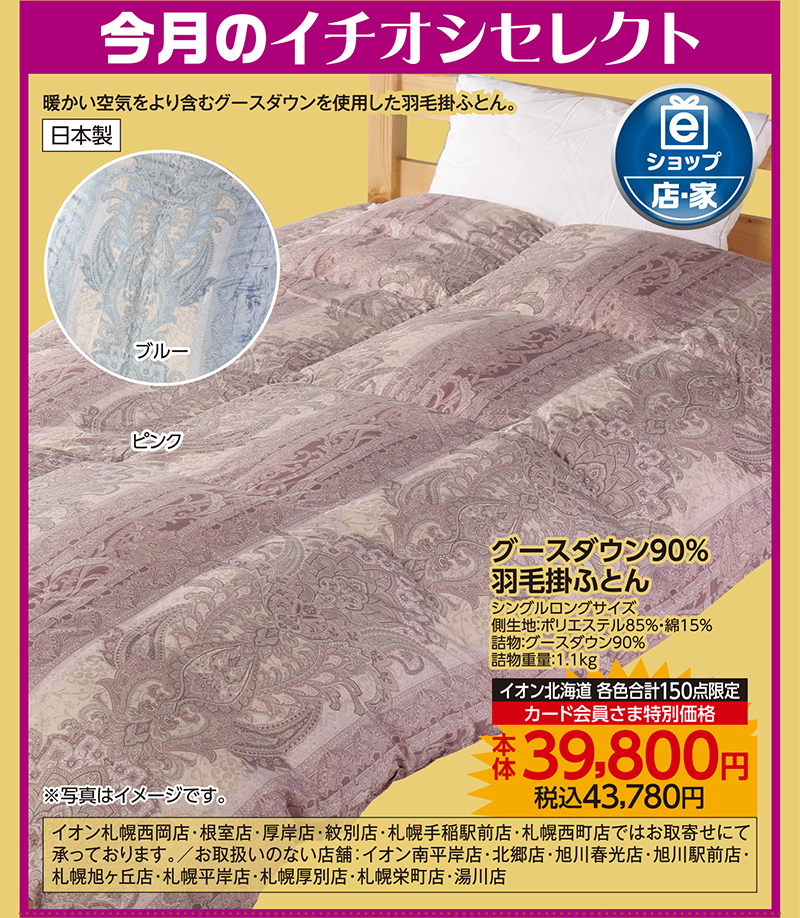 グースダウン90%羽毛掛ふとん