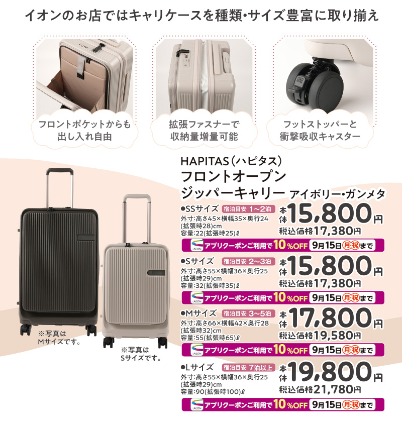 秋のトラベルキャリー