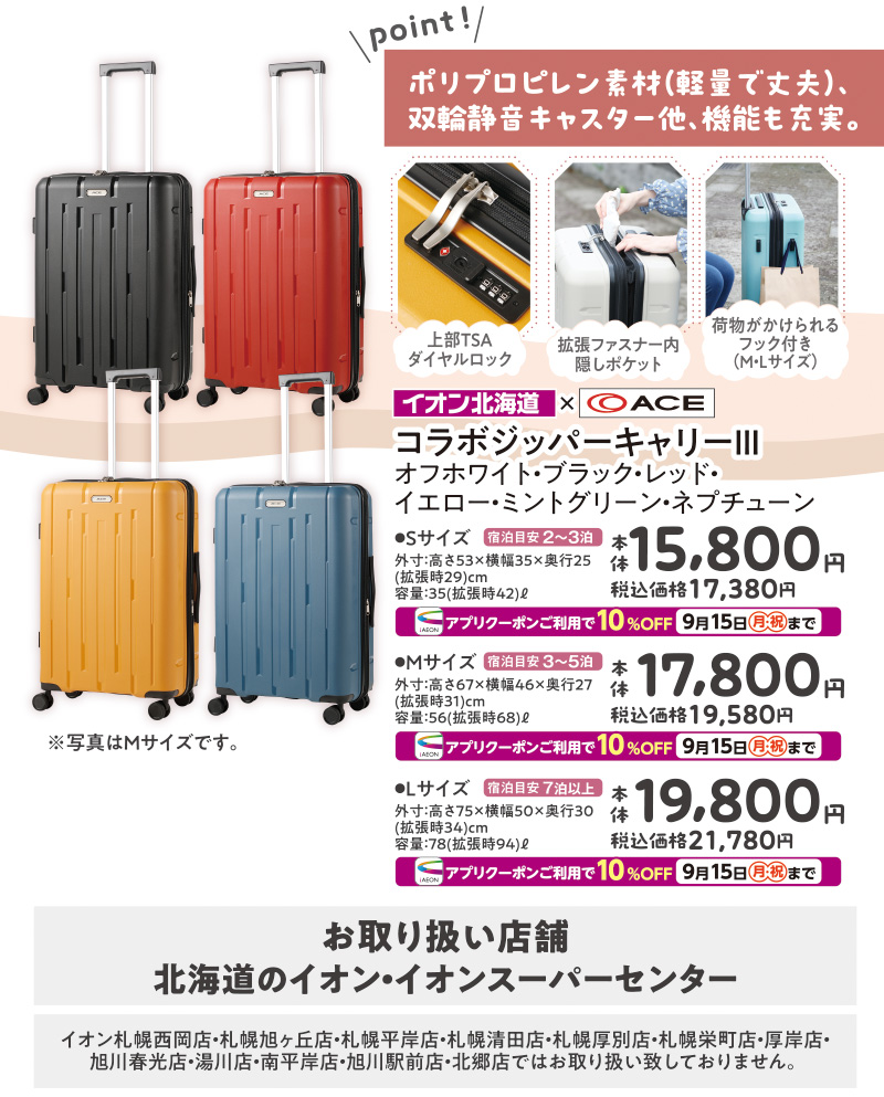 秋のトラベルキャリー