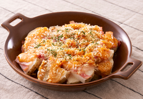 長いものケチャマヨパン粉焼き