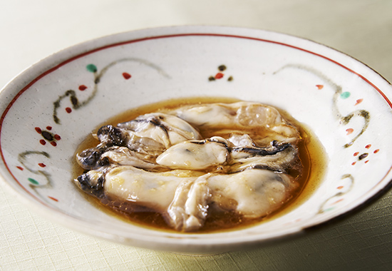 ぷりっとかきのしょうがぽん酢あえ