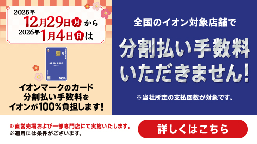 イオンカード分割手数料無料