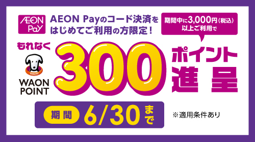AEON Payはじめて利用キャンペーン（6/1～6/30）