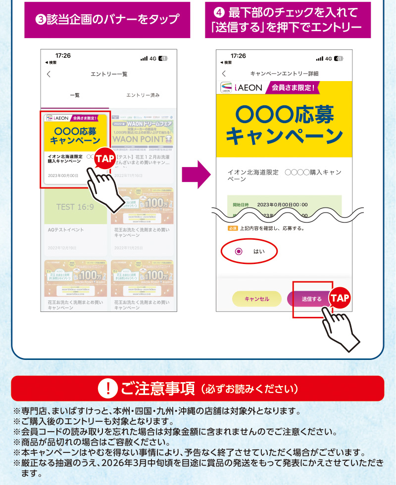 iAEON 冬の贈りものニッポンハムマストバイ企画
