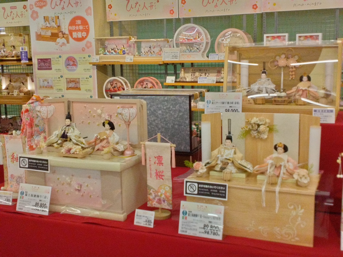 3月3日はひな祭り🎎　ひな人形展示会　開催中!