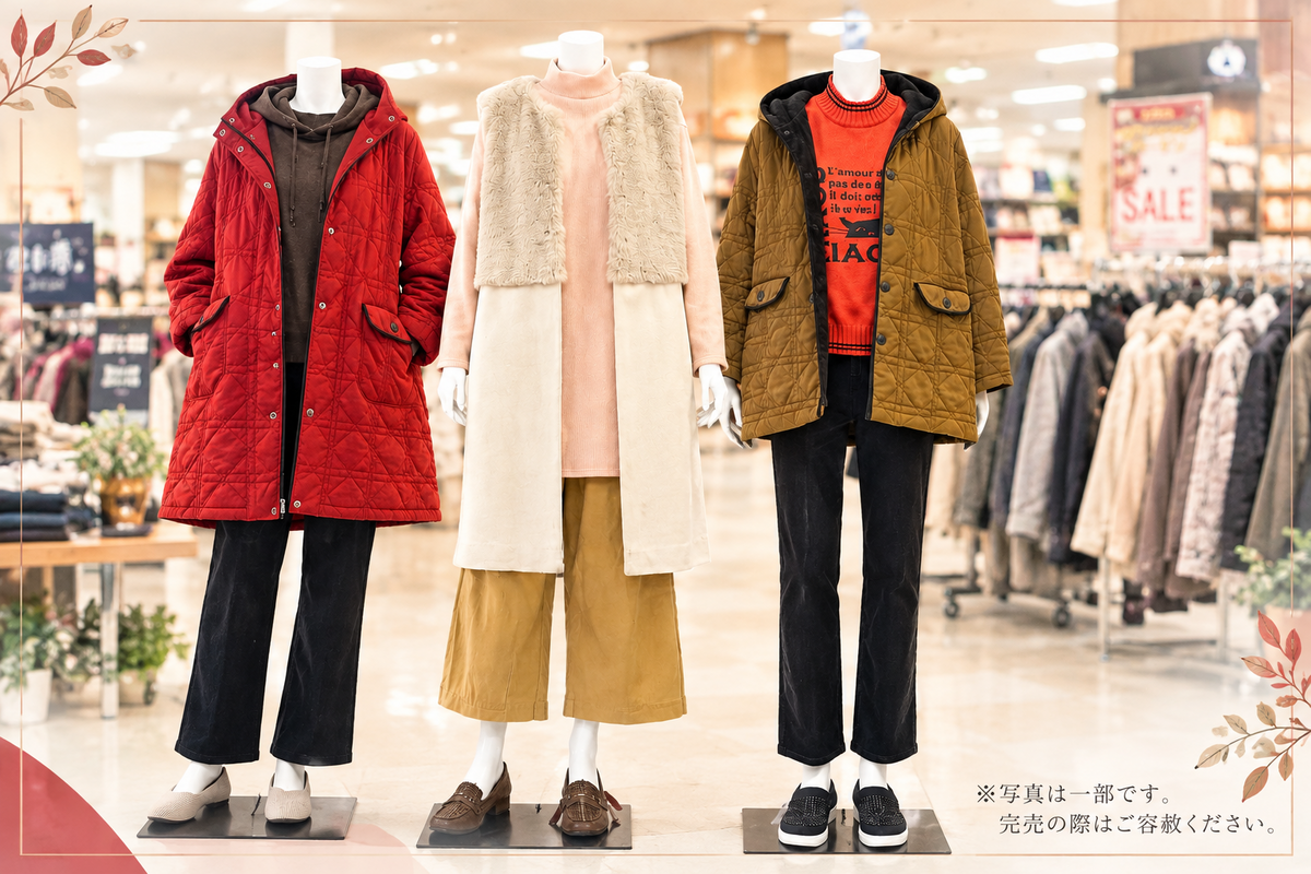 婦人ファッションバーゲン開催中
